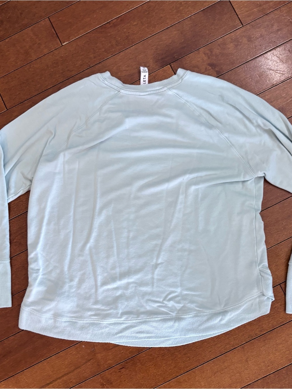Athleta Light Blue Scoop Hem Crewneck Pullover - Picture 8 of 8